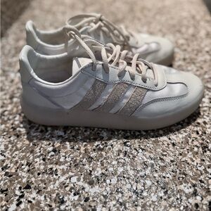 Adidas Women's White and Tan Sneakers